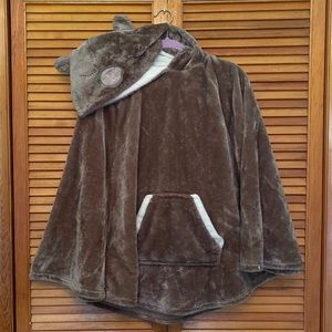 Cozy Critters Teddy Poncho Style Jacket Size L